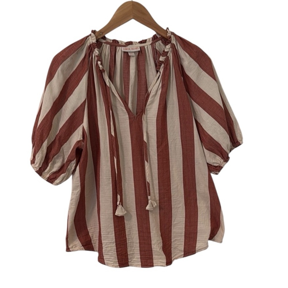 Knox Rose Top Striped Small Garnet and Cream